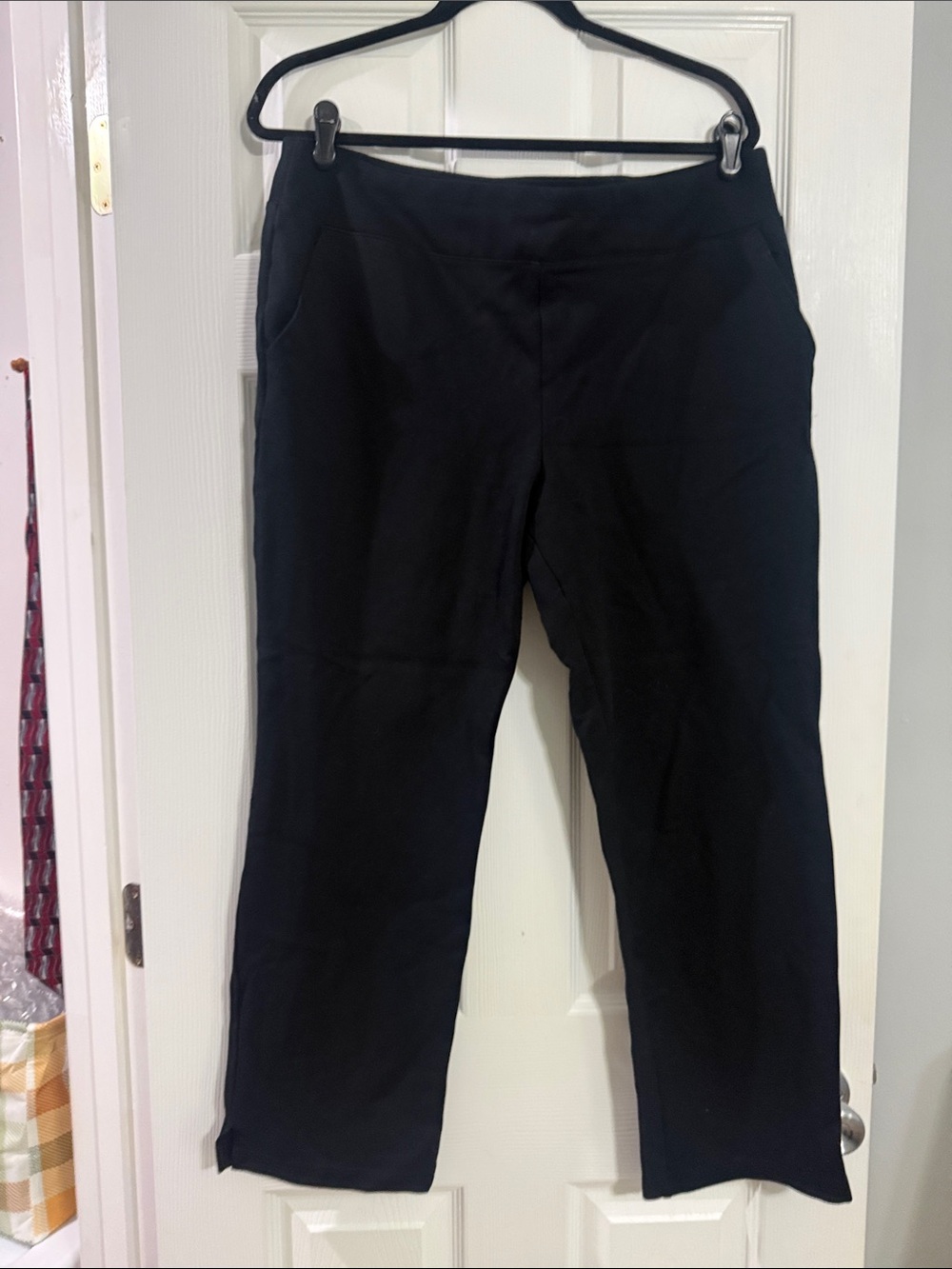 Ruby Ribbon Black Leggings with Red Brand Tag
